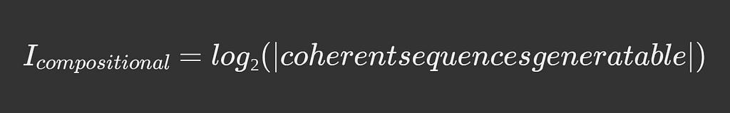 Compositional information content